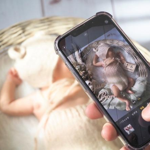 ニューボーンフォト撮影の様子